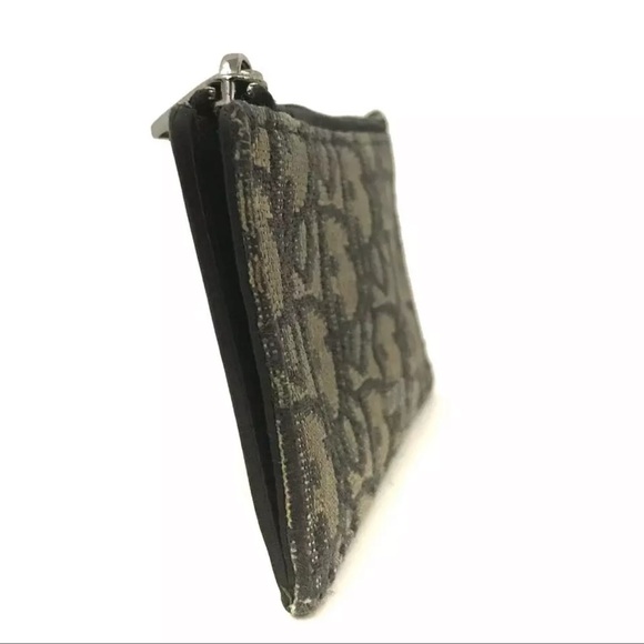 AUTH Christian Dior Trotter Canvas Card Case Pouch Navy Blue - Picture 2 of 7